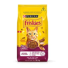 (REC e Boleto) Purina Friskies Ração Gatos Castrados Friskies Mix De Carne 10 1Kg