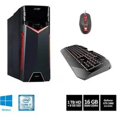 [AME] PC Gamer Acer Aspire GX-783-BR13 Intel Core i7 16GB (GeForce GTX 1060 com 6GB) 1TB Windows 10 - R$4139 (pagando com AME, R$3679)