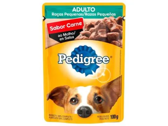 [APP] Ração Úmida para Cachorro Adulto Sachê - Pedigree Carne ao Molho 100g I R$1,33