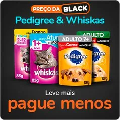 Leve 20 unidades de Ração Úmida Whiskas e pague 13