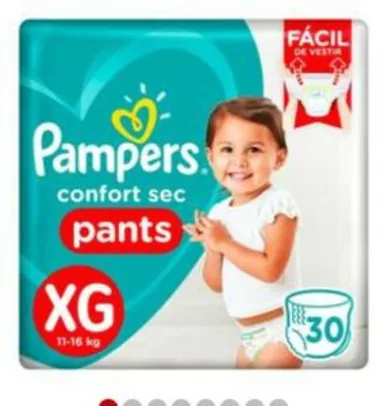 Fraldas Pampers confort sec PANTS XG 30 tiras