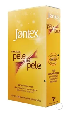 Preservativo Jontex Pele com Pele 4 unidades | R$9