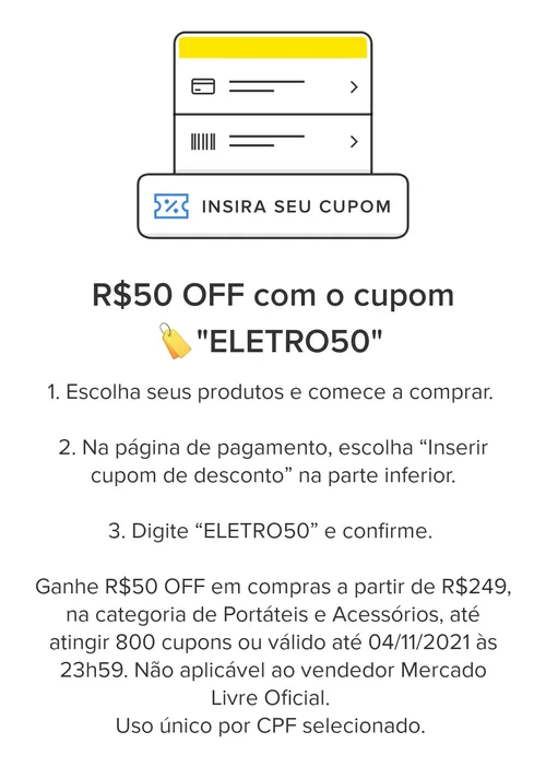 Imagem na descrição da promoção