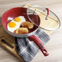 [CC Shoptime] Frigideira Wok com Tampa Power Taste 24cm - La Cuisine | R$ 120