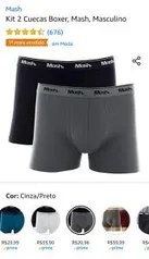 Kit 2 Cuecas Boxer, Mash, Masculino