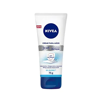 [R$11,61 Super] NIVEA Creme para Mãos Ação Antibacteriana 3 em 1 75g - Creme 3 em 1