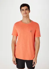 Camiseta Masculina Com Bordado Em Malha Flamê Hering - Laranja (tamanho P M e G) 