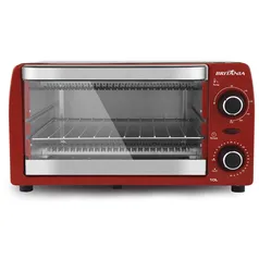 Forno Elétrico Britânia 10L BFE10V Vermelho 1050W com Timer