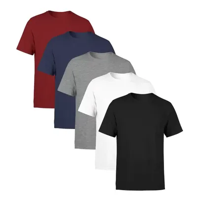 Kit 5 Camisetas SSB Brand Masculina Lisa Premium 100% Algodão