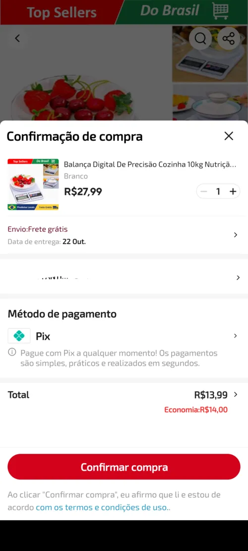 Imagem na descrição da promoção