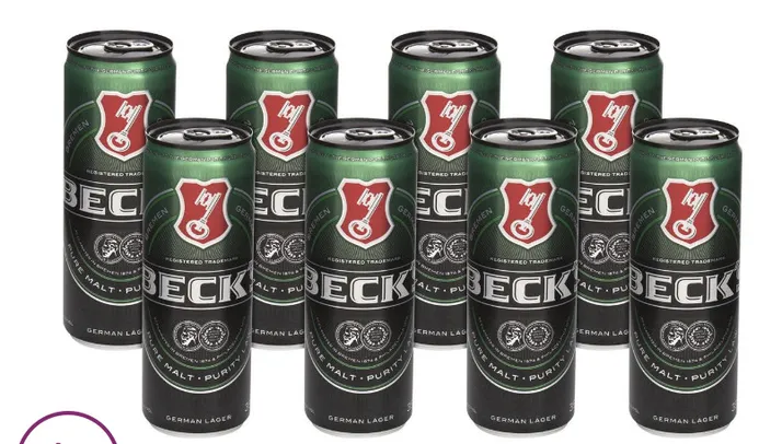 [CB Magalu] Cerveja Becks Puro Malte Lager 350ml - 8 unidades - R$25
