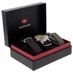 [Ricardo Eletro] Kit Relógio Masculino Technos Performance Military ,Pulseira de Nylon + Troca Pulseiras - 2035LWT/0B por R$ 135