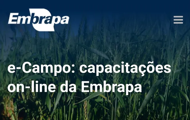 Embrapa oferta diversos cursos Agro online com certificado