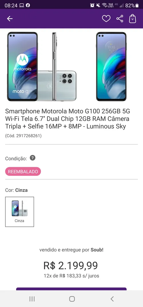 Imagem na descrição da promoção