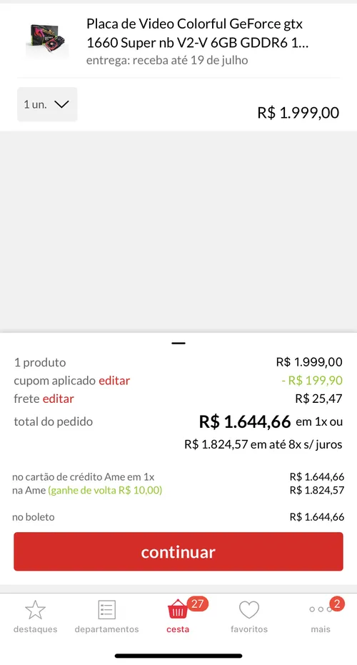 Imagem na descrição da promoção