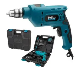 Kit Furadeira de Impacto Philco PFU01MF com Maleta com 11 Peças - 650W | R$144