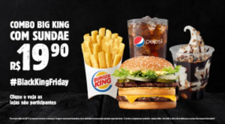 Combo Big King + Sundae por 19,90 - Burger King