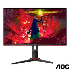 Monitor Gamer 27" AOC Hero Widescreen com 100 milhões:1 max de Contraste - 27G2/BK