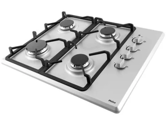 Cooktop 4 Bocas Philco a Gás GLP Inox PCT04I