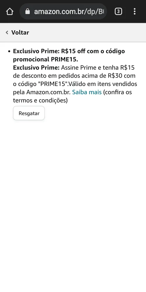 Imagem na descrição da promoção