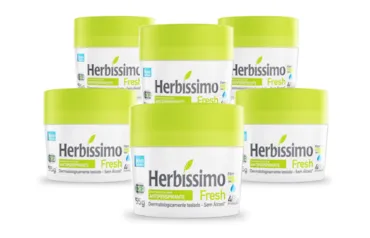 Kit Desodorante Creme Antitranspirante Fresh Herbissimo 55G com 6 unidades