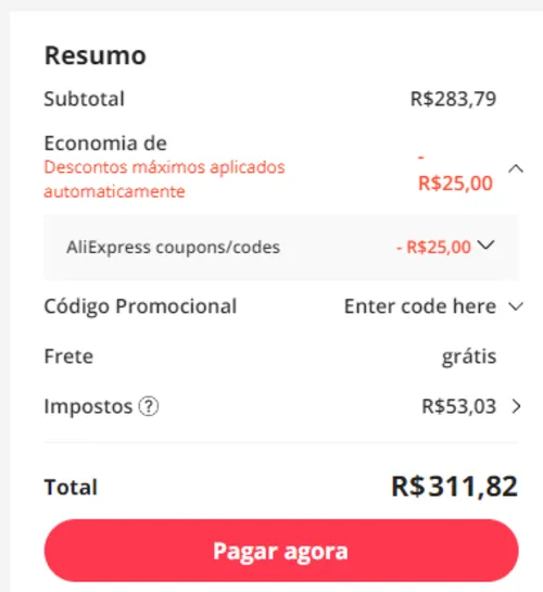 Imagem na descrição da promoção