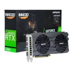 Placa de Vídeo Inno3D GeForce RTX 2060 Twin OC X2 6GB GDDR6 DLSS Ray Tracing 3 ANOS GARANTIA