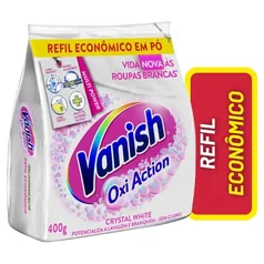 [REC] Vanish Tira Manchas Em Pó Crystal White Oxi Action 400G Para Roupas Brancas Refil Econômico