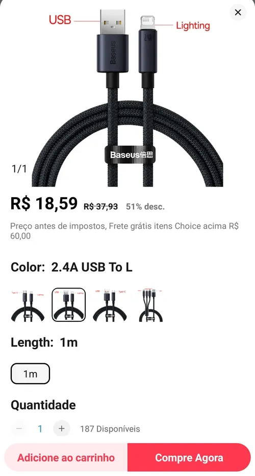 Imagem na descrição da promoção