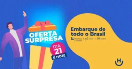 Oferta Surpresa Hotel Urbano - Escolha a Saída e faça uma viagem de 2 pessoas - A partir de R$999