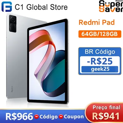 Tablet Android Xiaomi Redmi Pad 128GB/6gb