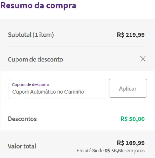 Imagem na descrição da promoção