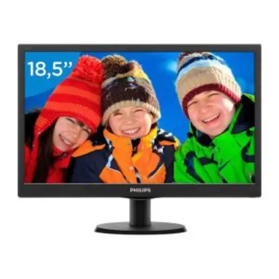 Monitor Philips 18,5" LED HD VGA Widescreen 193V5LSB2 por R$ 291