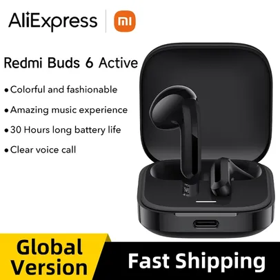 [Taxas Inclusas] Fone de Ouvido Xiaomi Redmi Buds 6 Active