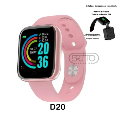 Foto do produto Relogio Digital D20 Pro Adulto e Infantil Bluetooth - Smart Bracelet,