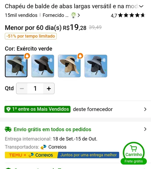 Imagem na descrição da promoção