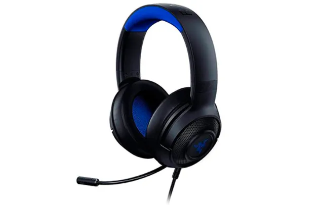 Headset Gamer Razer Kraken X, Ps4/Xbox One/Switch/Pc, Preto/Azul - RZ.AU.KR.07.RT