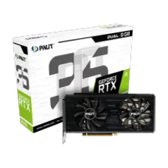 Placa de Vídeo Palit NVIDIA GeForce RTX 3050 Dual, LHR, 8GB, GDDR6, DLSS, Ray Tracing, NE63050019P1-190AD