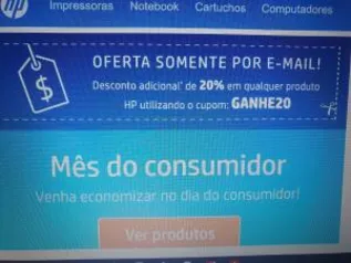 20% de Desconto em toda Loja HP