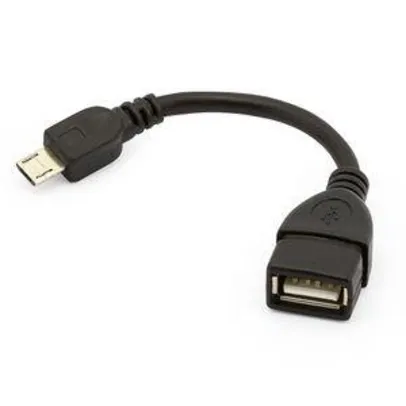 Cabo OTG ADAPTADOR USB FÊMEA PARA MICRO USB MACHO | R$1