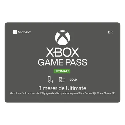 Gift Card Digital XBox Game Pass Ultimate 3 meses