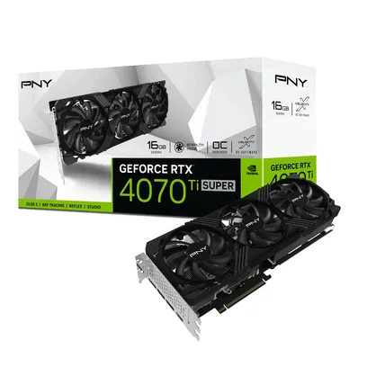 Product photo Pny Placa Gráfica RTX 4070 Ti Super Verto 16GB GDDR6X Preto