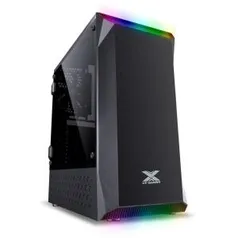 Gabinete Gamer Vinik VX Gaming Borealis RGB, Mid Tower, Com 1 Fan, Lateral em Acrílico, Black, S-Fonte