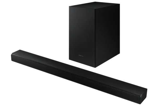 Soundbar Samsung HW-T550 com 2.1 canais, Bluetooth, Subwoofer sem fio 