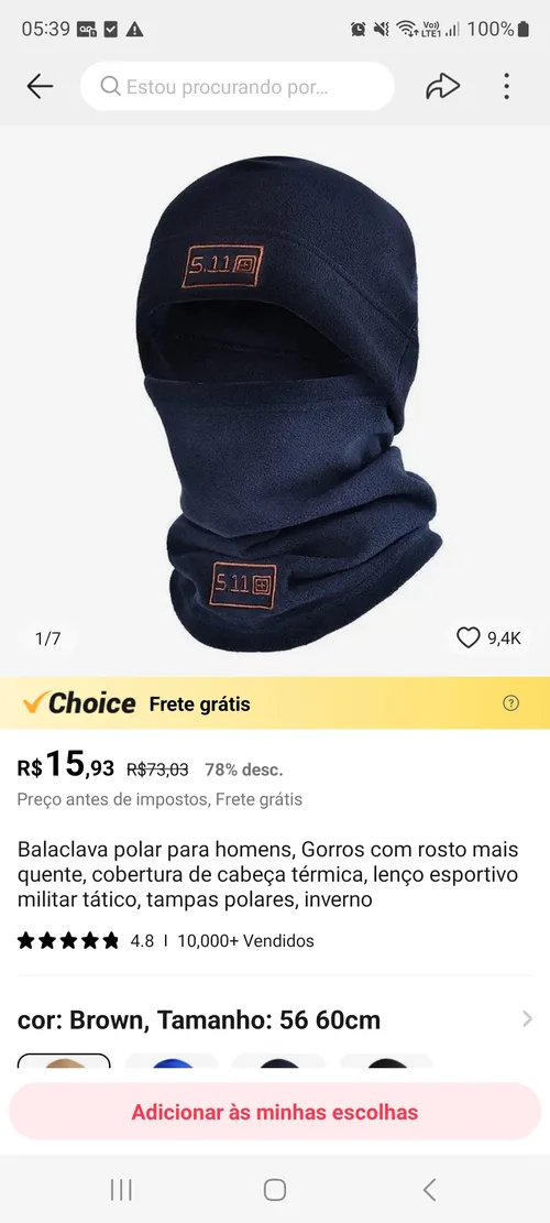 Imagem na descrição da promoção