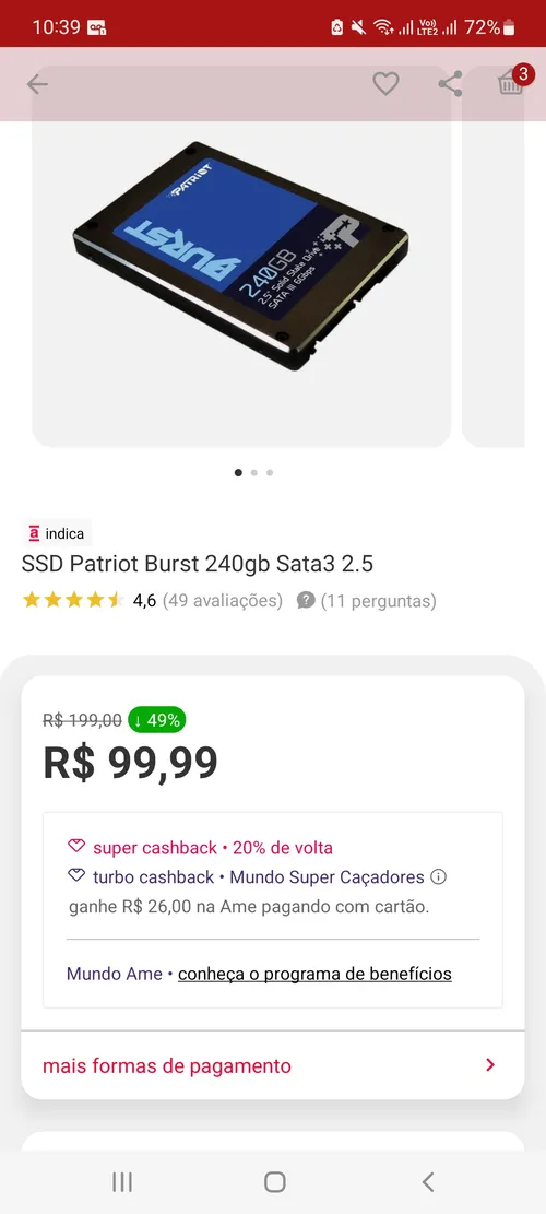 Imagem na descrição da promoção