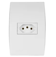 Tomada de Energia Conjunto 1 Módulo 2P + T 10A Branco - Ilus - Iriel