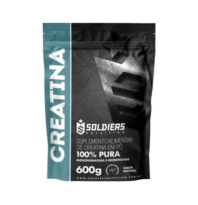 Creatina Monohidratada 600g - 100% Pura Importada - Soldier Nutrition 