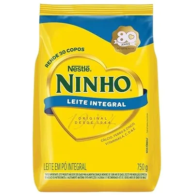 [REC/Cupom Missão/R$ 26 cada] 3 Unidades Leite em Pó Integral Ninho Pacote 750g