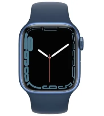 [AME R$ 1997 SC 1731]  Apple Watch Series 7 GPS 41mm Caixa Azul de Alumínio Pulseira Esportiva 